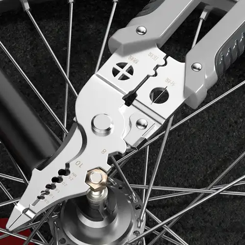 Multifunktionell elektrikertång, 6-i-1-avskalare, skär- och krympverktyg för kabelreparation och installation 8 best sales multifunktionstång - №6