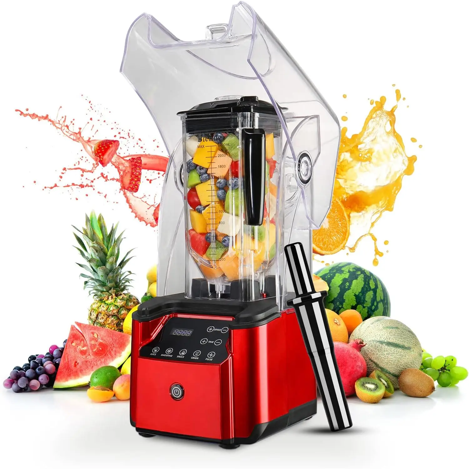 เครื่องปั่นสําหรับห้องครัว,เครื่องปั่นเคาน์เตอร์มืออาชีพความเร็วสูง 200W พร้อมที่อยู่อาศัยกันเสียง,เครื่องปั่นเงียบเชิงพาณิชย์สําหรับการสั่น