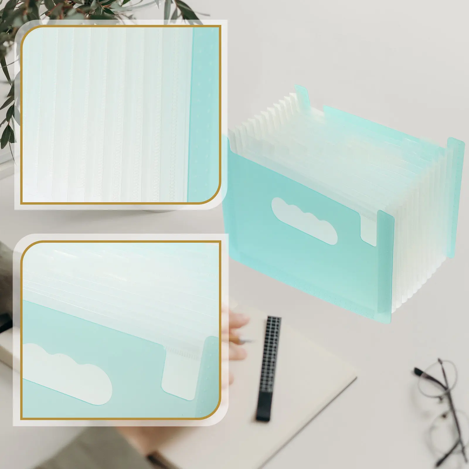 

Fine Craftsmanship PP Accordion File Folder Organizer for Receipts Coupons Cards Vouchers Papers Office School Home Travel Use