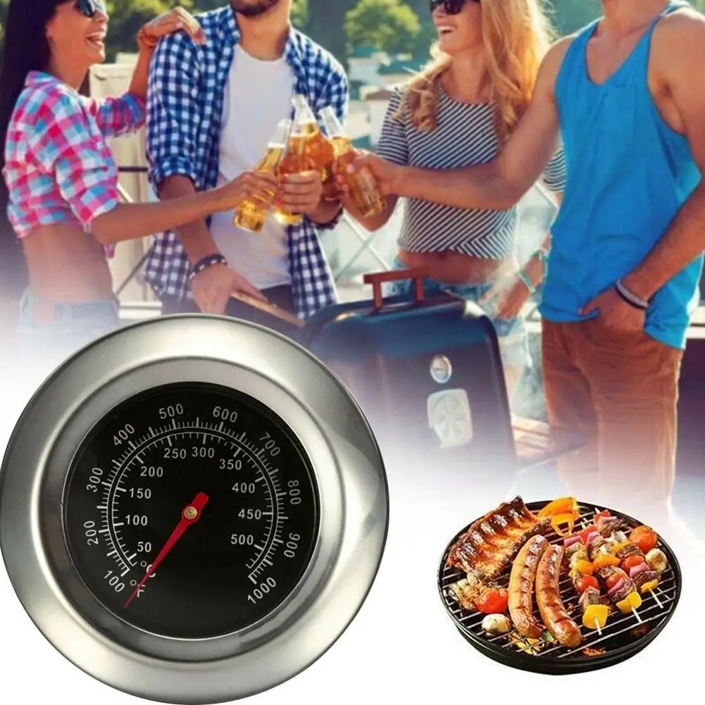 Forno de aço inoxidável alimentos cozinhar cozimento termômetro grill carne termômetro dial temperatura churrasco pizza ferramentas cozinha