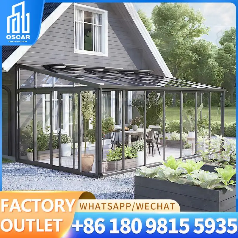 

High Quality Customized Free Standing Aluminum Frame Winter Sunroom for Gardens in Villas sunroom