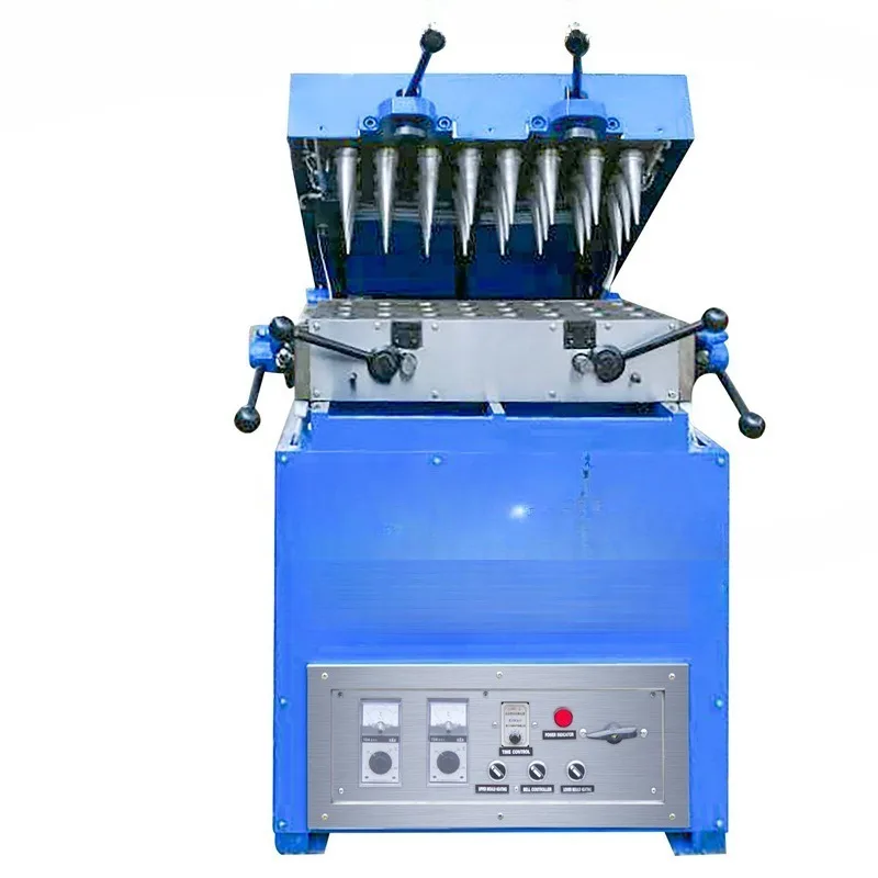 Small model 4-head cone machine horn torch flat bottom mold can be selected ice cream wafer forming machine