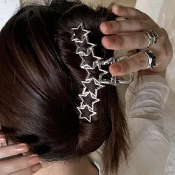 Fashion Hollow Star Pentagram Love Heart Hair Claws Sweet Cool Charm Trend Hair Clip for Women Aesthetics Y2K Hair Accessories