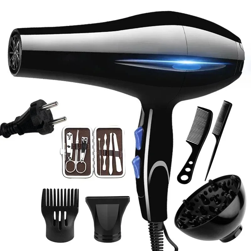 2200W Professional Powerful Hair Dryer Fast Heating Hot Cold Adjustment Ionic Hair Dryer  quick drying Dryer Household