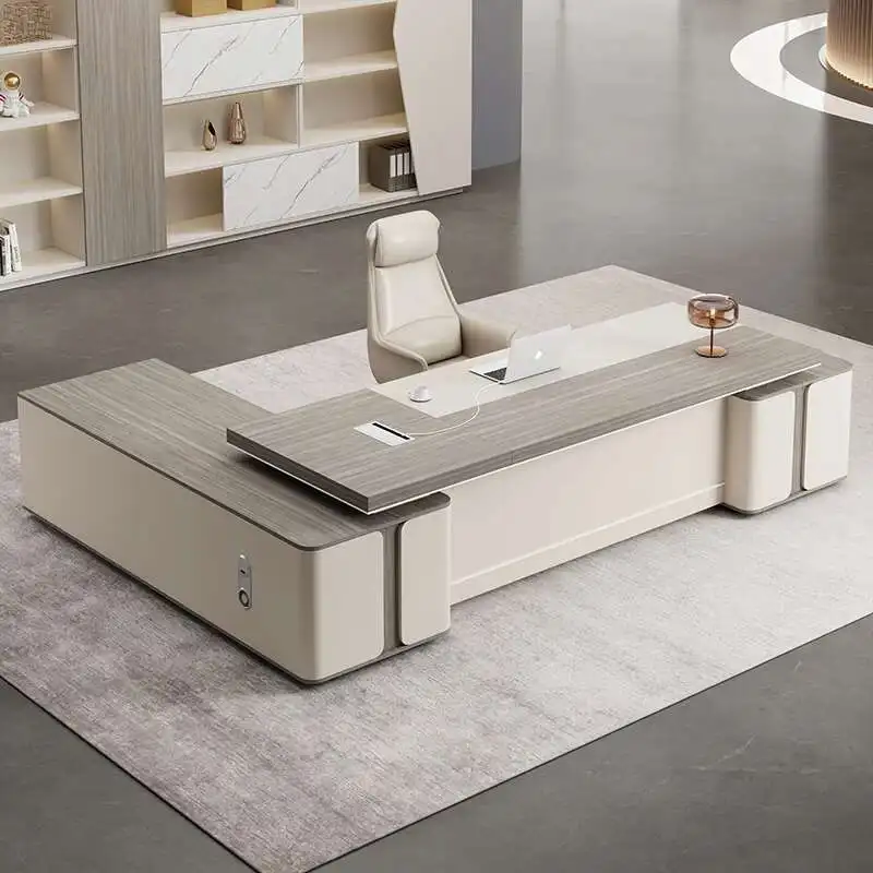 

Design High Quality Boss Desk Simple Modern Customized Unusual Accessories Desks Drawers Filing Cabinets Bureau Office Furniture