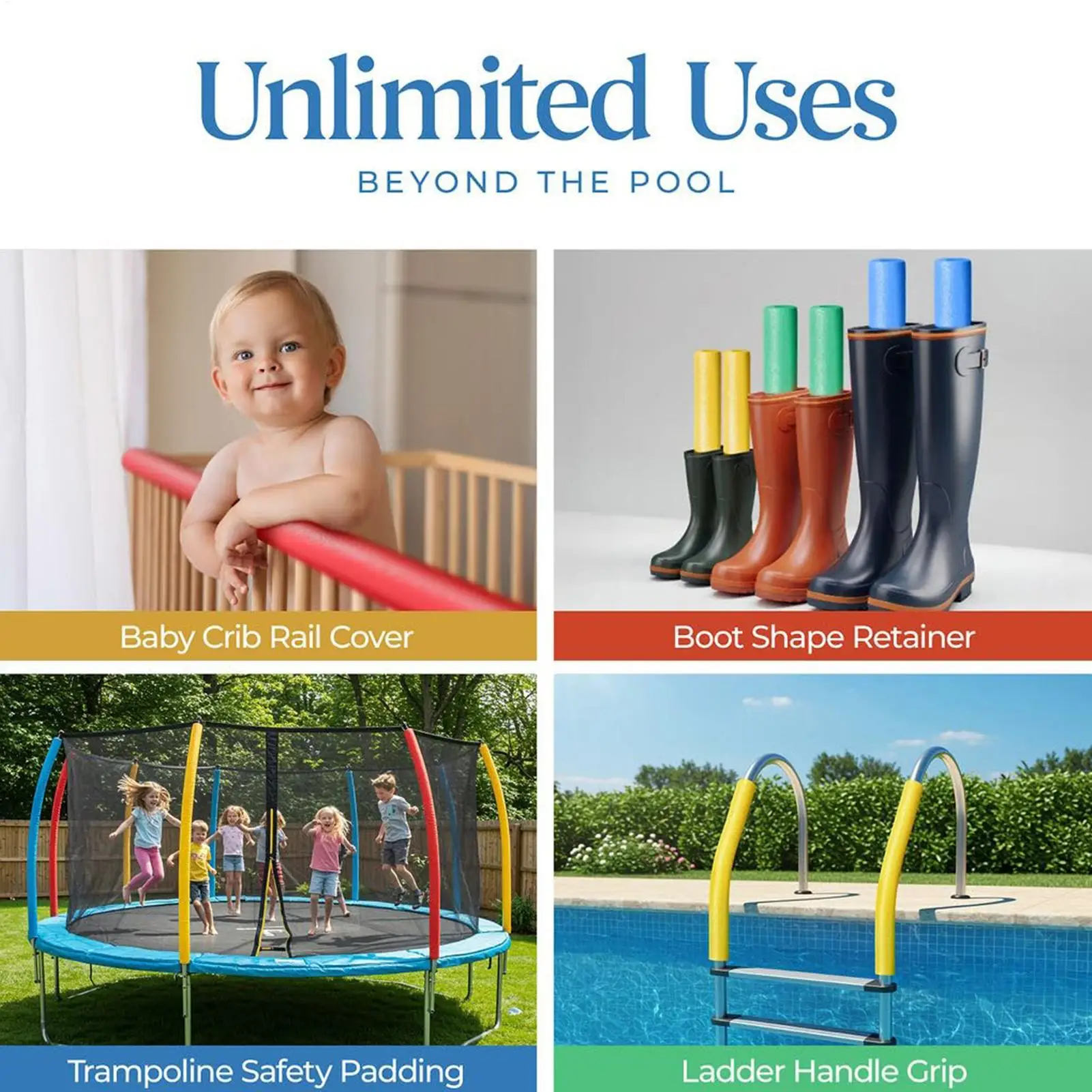 2026 Schwimmende Poolnudeln: Bunte, weiche Schaumstoff-Schwimmhilfen für Aerobic, Bastelprojekte, Partys und Wassersport – Detail 10