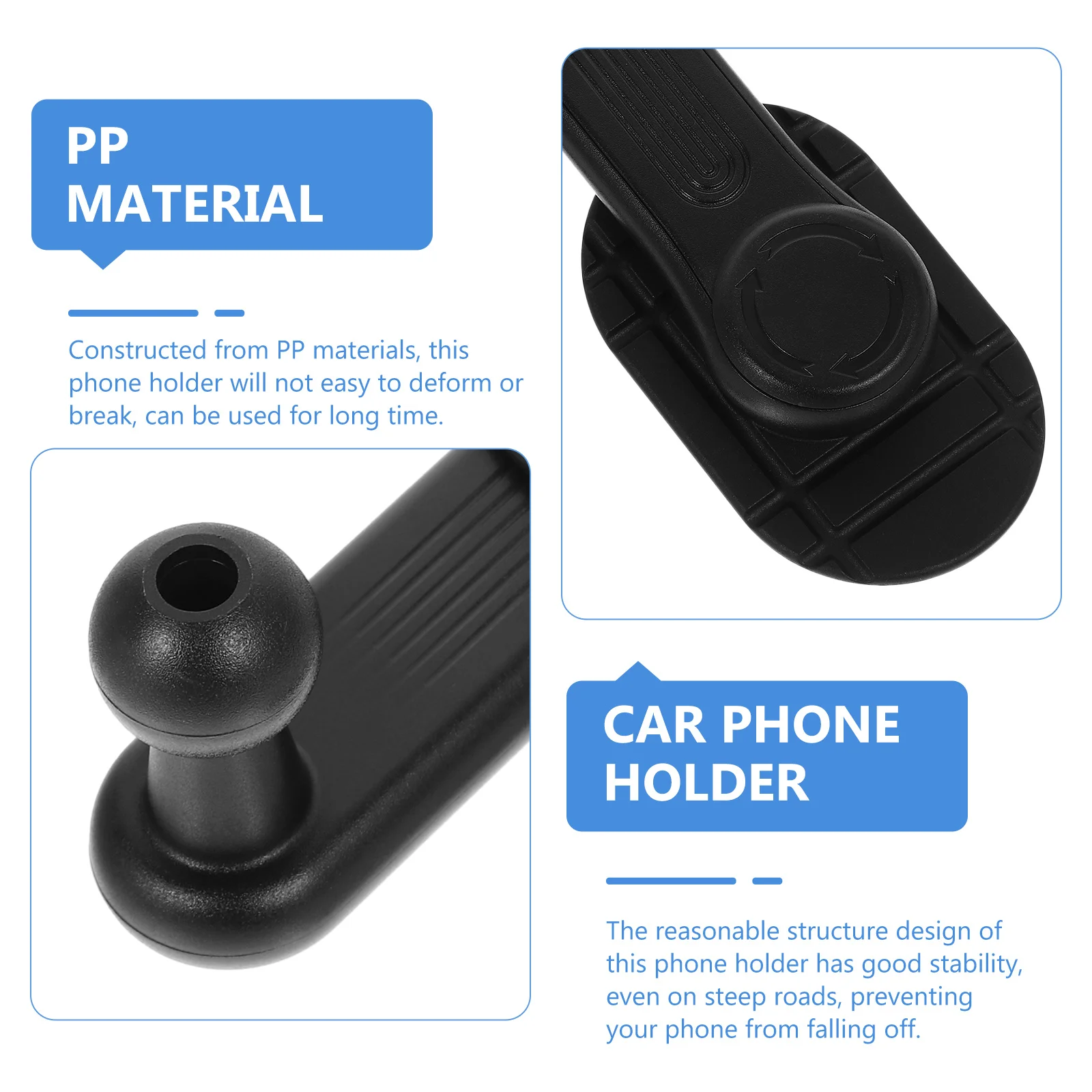 

Car Phone Holder for Screen Mount Black Adhesive Design Stable Car Device Mobile Truck Accessories Universal St