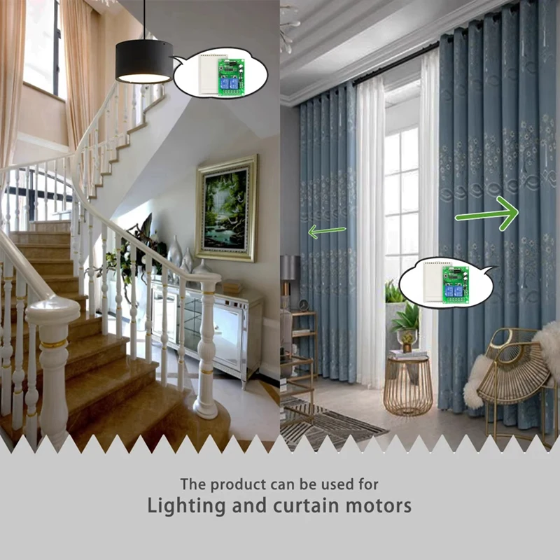 433Mhz Universal Remote Control Switch Wireless Relay 2CH Module RF Receiver Transmitter DC 12V 24V For Garage Door