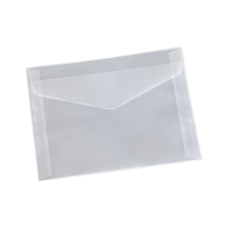 Enveloppes en papier semi-transparent coupe acide furique, sac de rangement pour carte postale bricolage, sac d'emballage cadeau pour invitation de mariage, 10 pièces