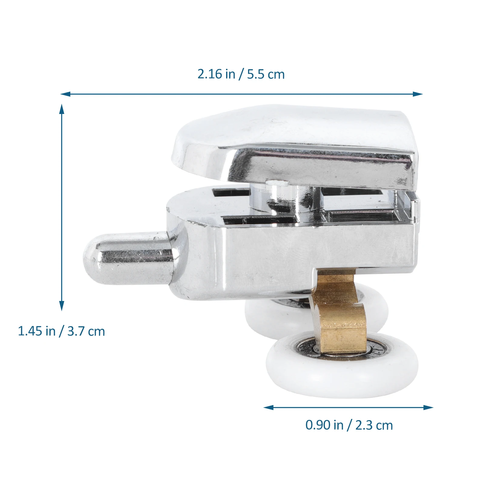 

2 Sets Sliding Door Roller Glass Bathroom Shower Upper Lower Accessories Wheels Stainless Steel Copper Durable Easy Install