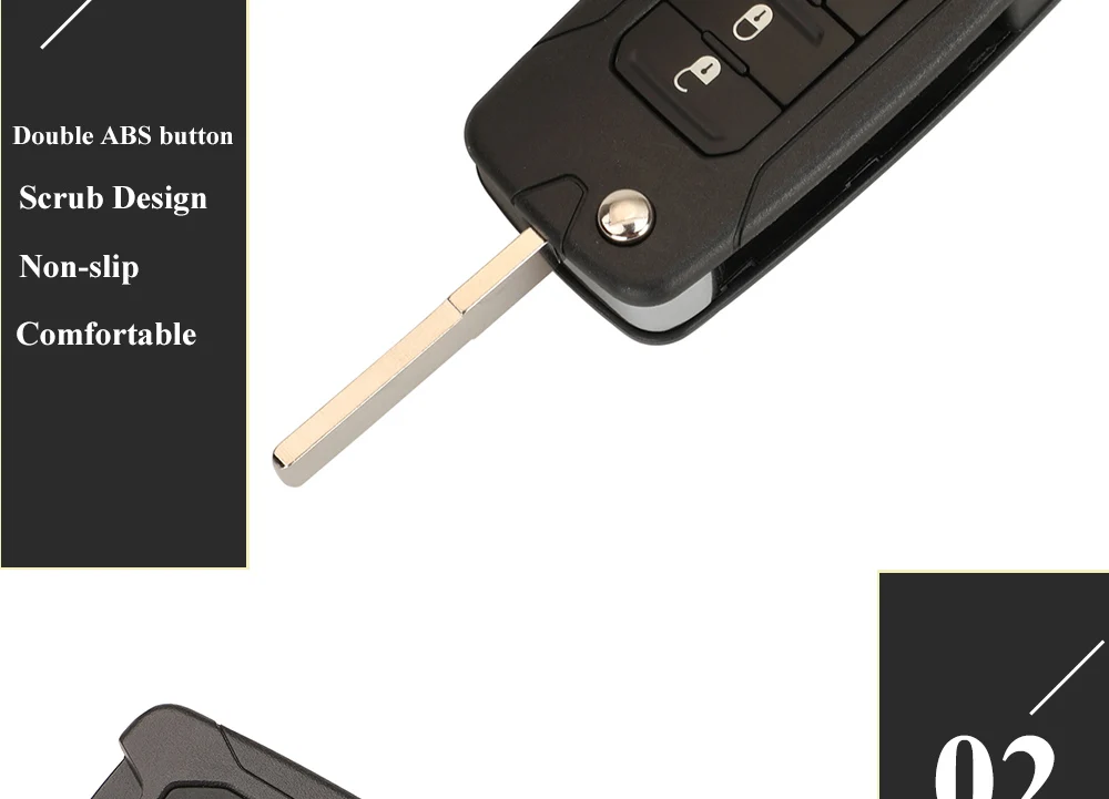Jingyuqin 2/2015 Tasten für Jeep Wrangler Renegade 2015-2018 Flip Remote Autos chl üssel Shell Case Sip22 Blade Ersatz gehäuse – Detail 7