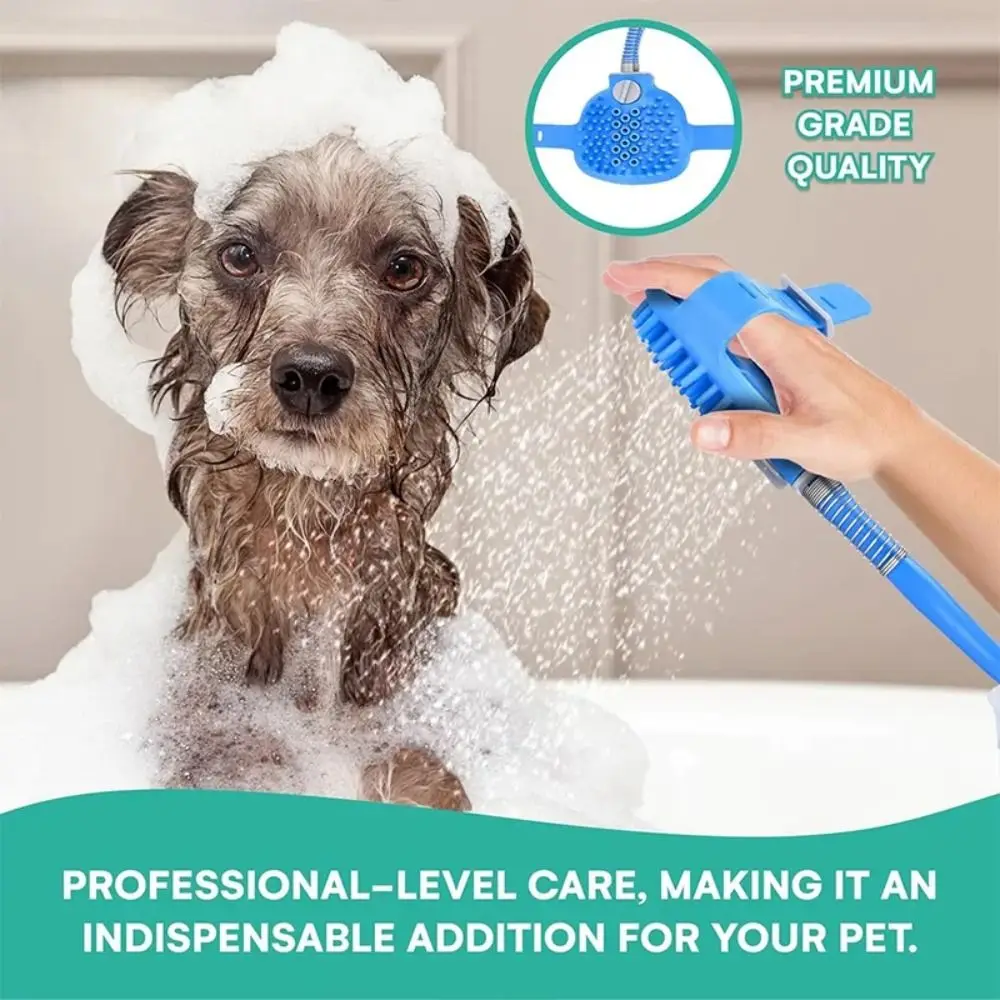 

Silicone Material Pet Bathing Gadget Shower Head Design Easy Bathing Silicone Massage Shower Head Pet Cleaning Massage Function