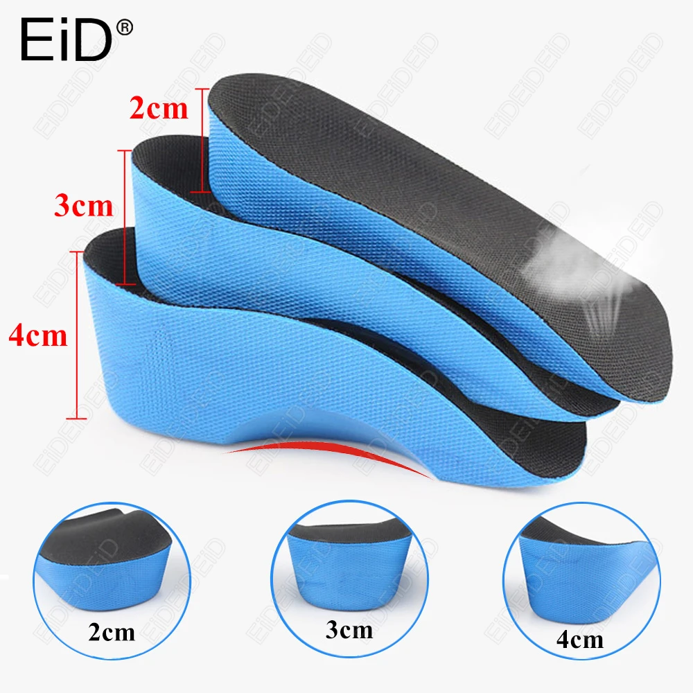 1/2 Paar unsichtbare, höhenvergrößernde Einlegesohlen, erhöhte Einlegesohlen, Schuhlift, erhöhen, selbstklebende, größere Polster-Halbpolster, Unisex