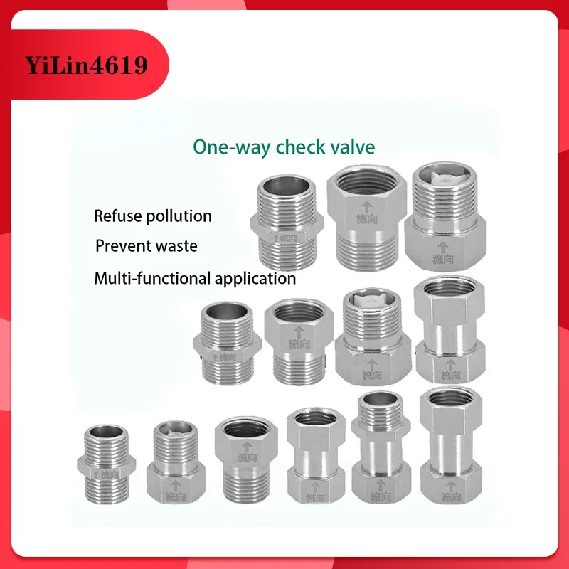 Toilet anti-backflow check valve copper one-way inlet valve 1 inch water heater water meter horizontal vertical check valve