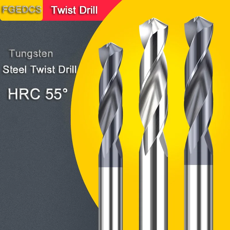 1-16mm Carbide Cobalt Coated Twist Drill Bit Metalworking Hole Cutter Tungsten Stee CNC Metal Drill Bit Twist Drill Bits Tools