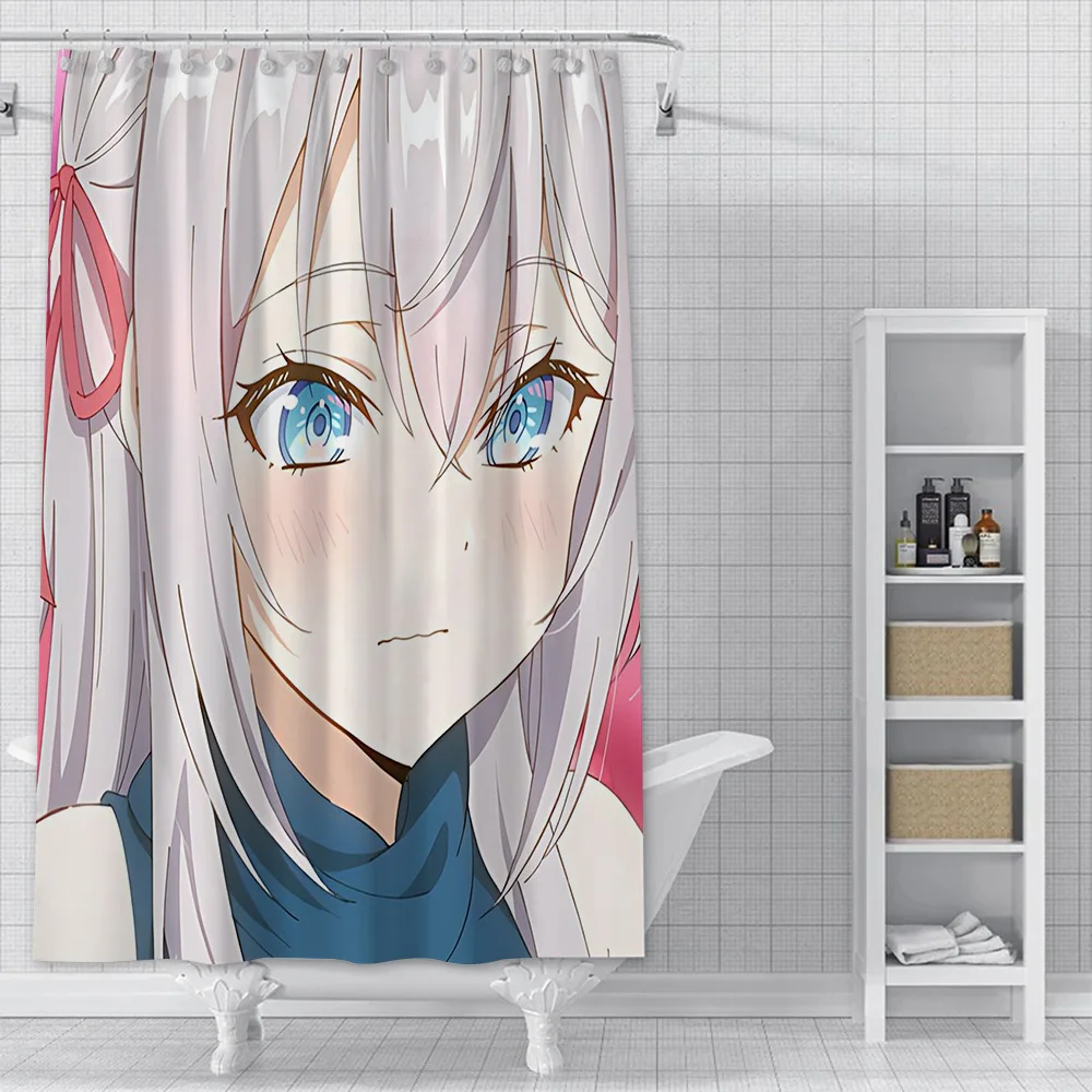 Anime A-Alya Sometimes Hides Feelings Shower Curtain Waterproof Polyester Fabric Bath Curtains Home Bathroom Curtain With Hook