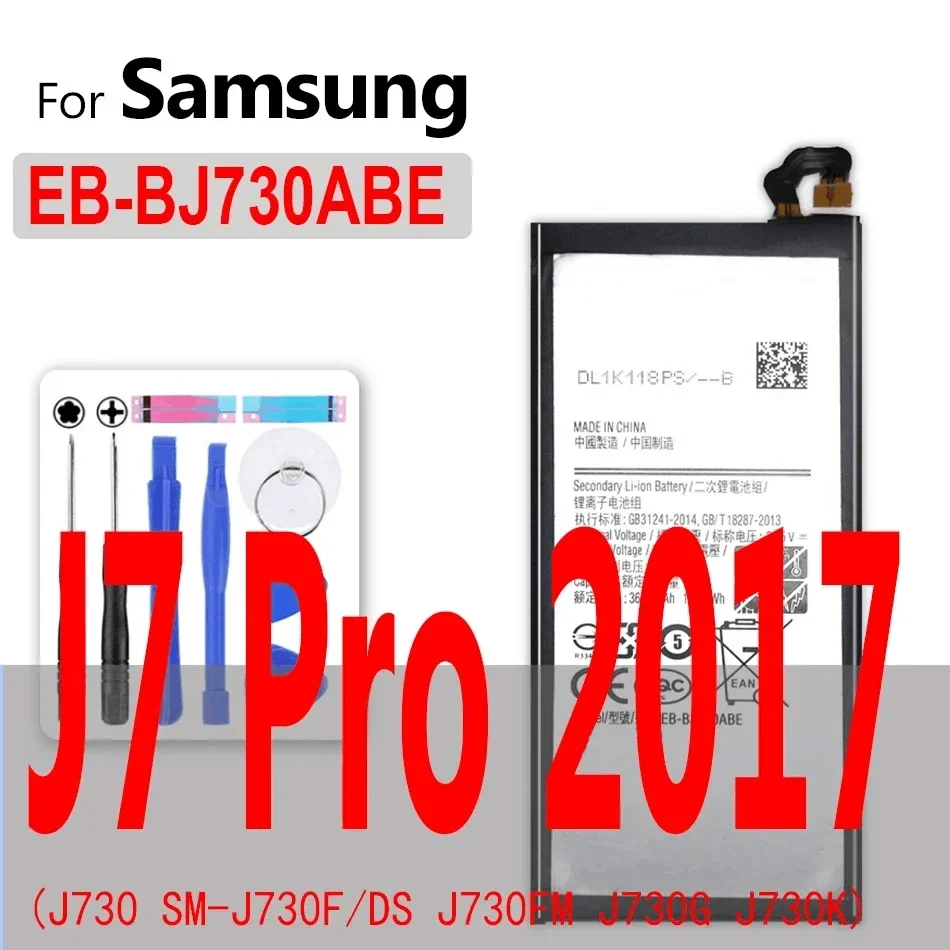 Battery For Samsung Galaxy J1 J2 J3 J5 J7 Prime 2015 2016 2017/Note 1 2 3 4 5 7 8 9 10 Plus Lite SM N910FQ/X/W J120F/A/H J510F/A