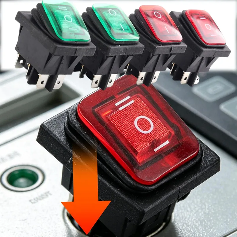 

High-Temperature-Resistant Housing High-Current Switch KCD4 Waterproof Marine Switch Waterproof Flame-Retardant Wear-Resistant