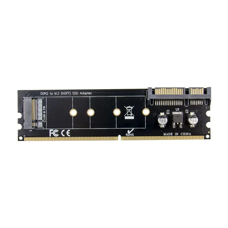 Add On Card DDR2 Memory Slot Riser M.2 B Key SSD To SATA Expansion Board  M.2 NGFF SSD SATA3.0 Adapter Converter Card
