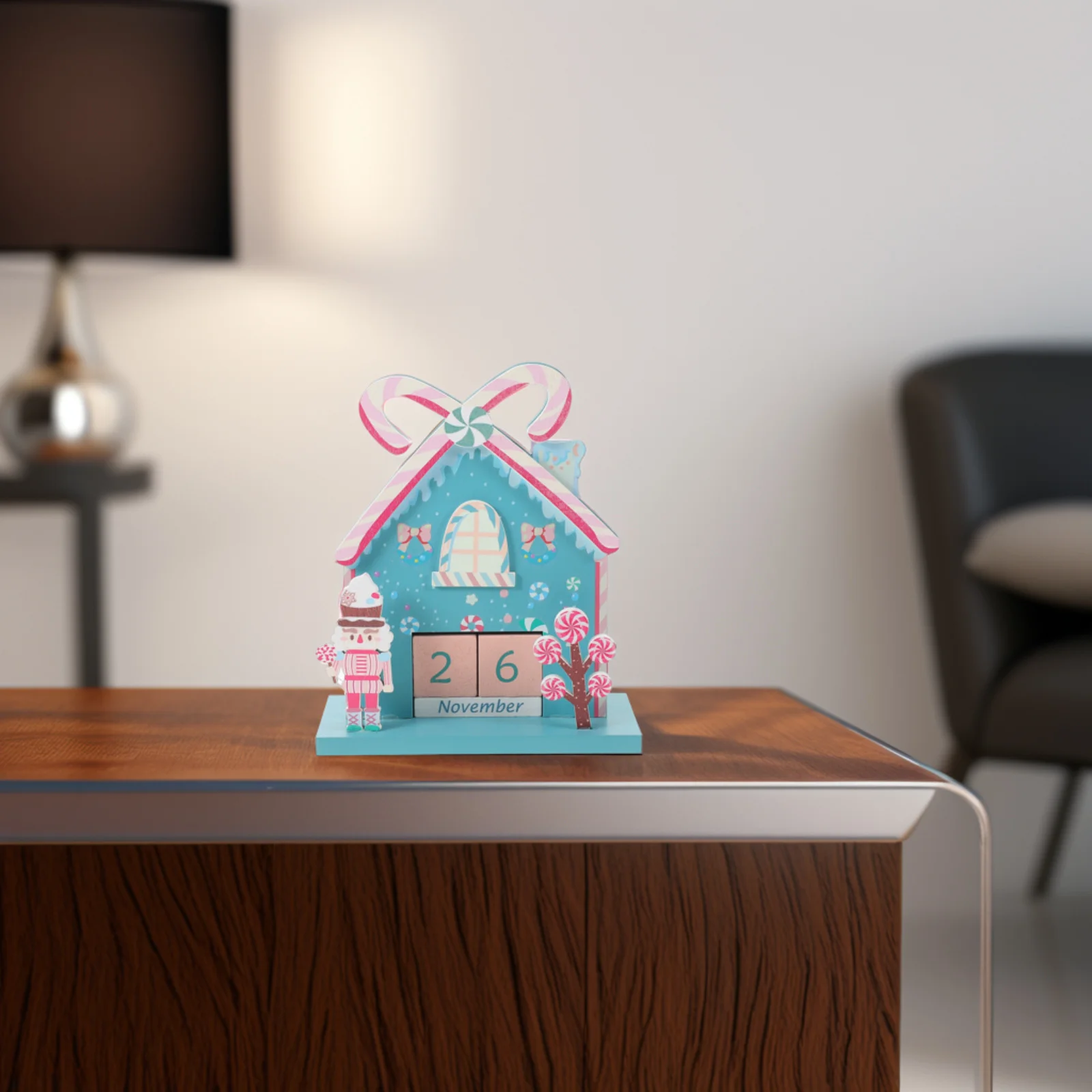 

1 Set Wooden Calendar Block For Desk Cute Perpetual Date Tracker Rotate To Change Day Office Home School Teacher Use Christmas