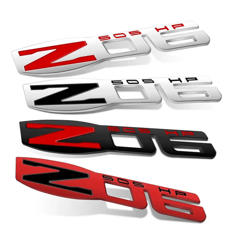ملصق معدني لشعار حقيبة السيارة الخلفية ، شعار ثلاثي الأبعاد ، ديكور كورفيت C6 407 سيلفرادو كروز لاكيتي أفيو نيفا ، Z06 505 حصان