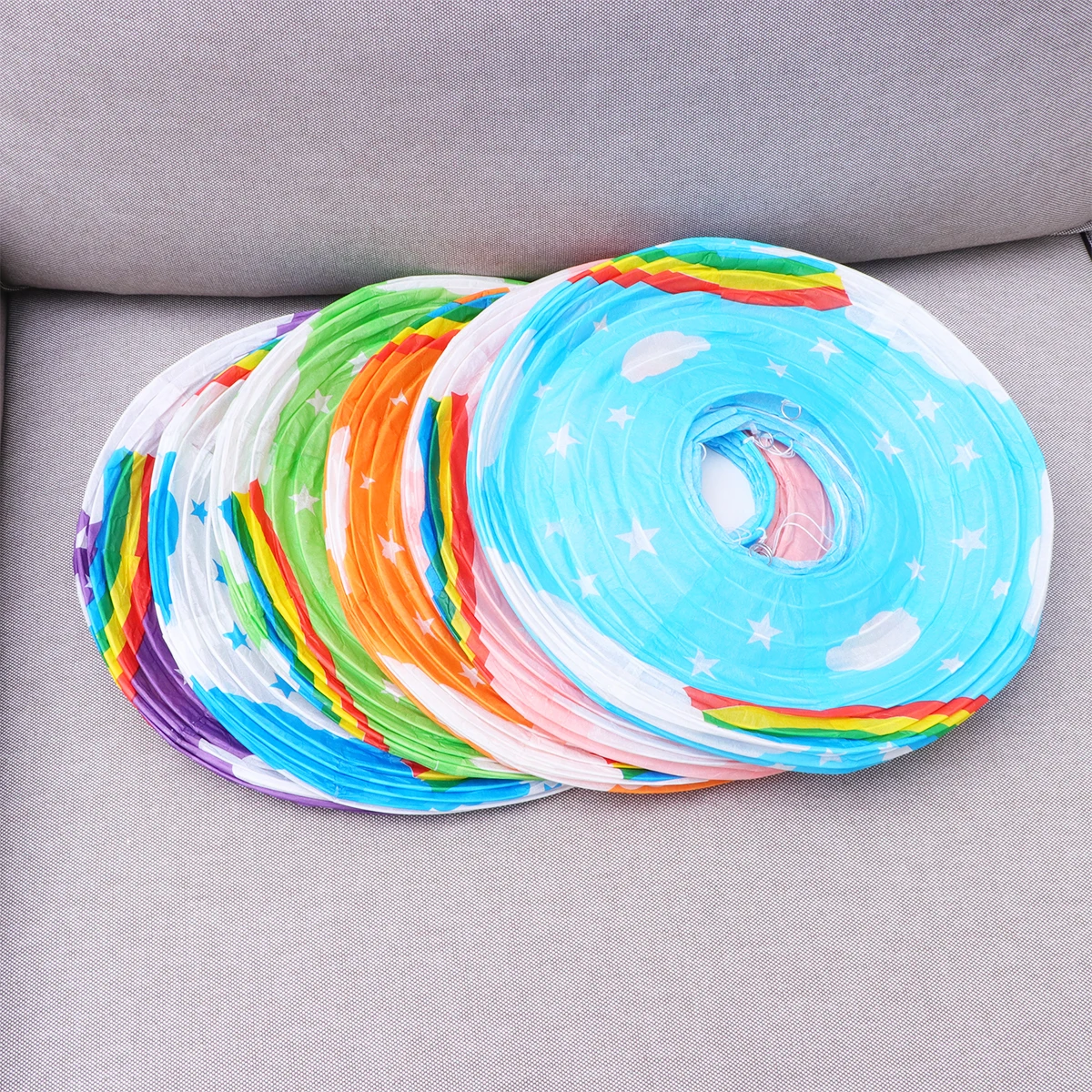 

3PCS Paper Hot Hot Wedding Party Market Kindergarten Hanging Rainbow