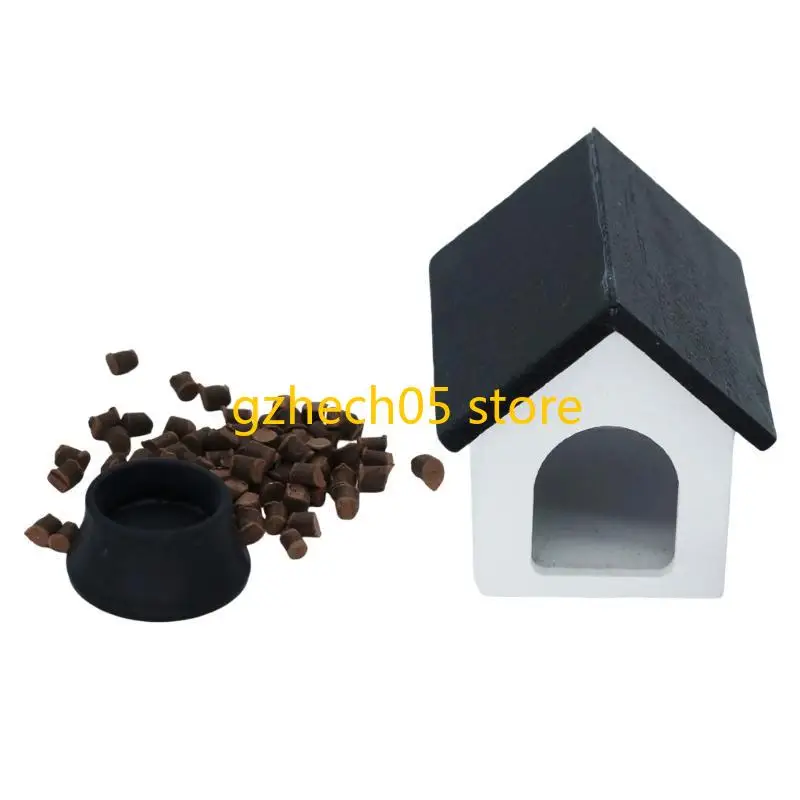 

D55E Pet Dog House Model Dollhouses Pet Supplies 1:12 Scale Realistic Playset
