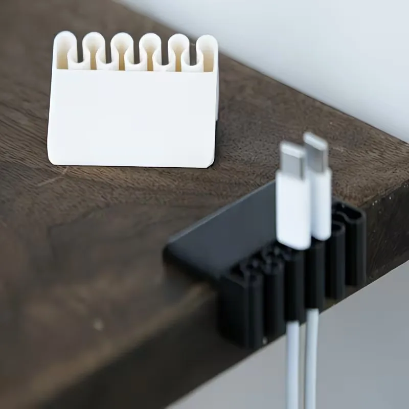 Multi‑Slot 3D‑Printed Wire Organizer Clip, Durable Desk‑Edge Cord Holder, Universal Cable Accessory for Household and Office Use