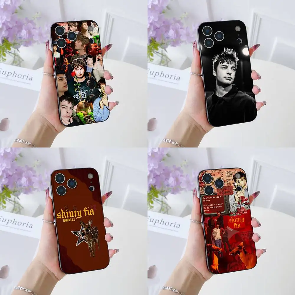 Funda de Silicona Suave Negra Grian Chatten para iPhone 17 16 15 14 13 12 11 Pro Max Plus Air Mini