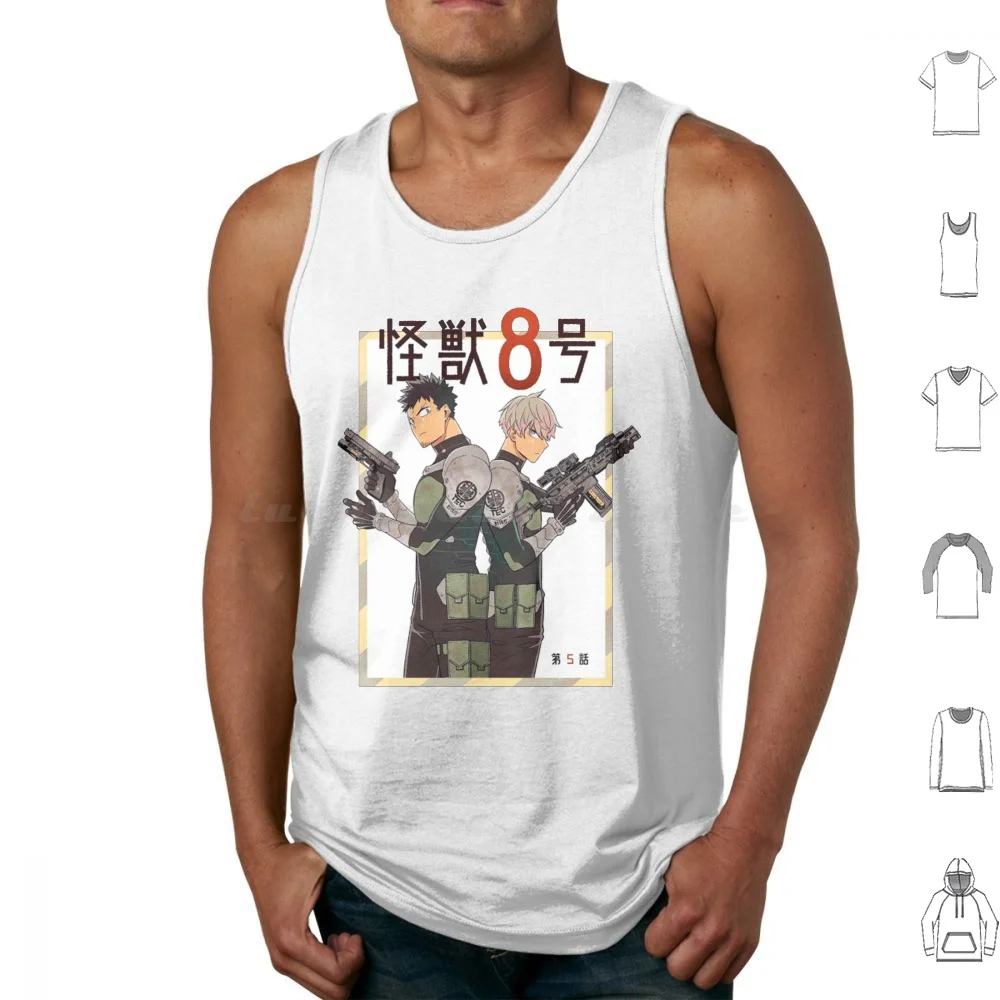 Kafka Hibino X Leno Ichikawa-Kaiju No 8 Tank Tops Vest Sleeveless Anime Manga Kaiju No 8 8 Kaijuu Kafka Hibino Mina Ashiro