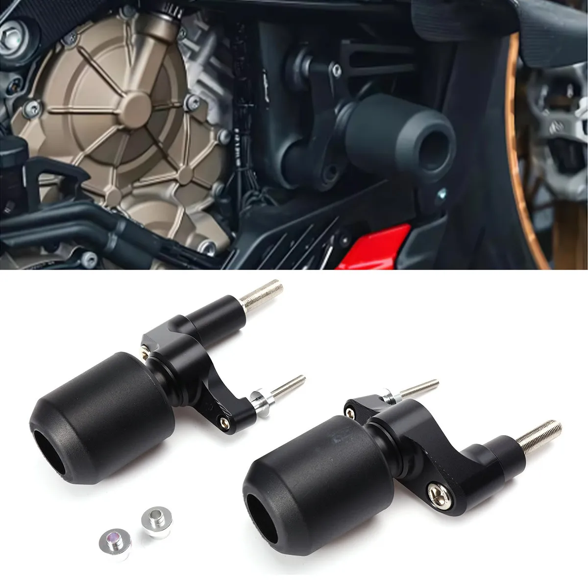 Image of Motorrad-Rahmenschoner für Ducati Streetfighter V4 / S / SP 2020-2023 Sturzschutz Slider Verkleidungsschutz Crash Pad