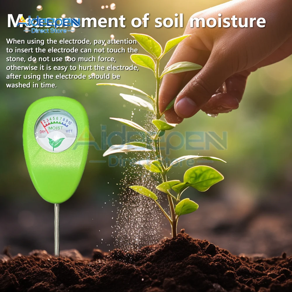 Soil Moisture Sensor Moist Meter Outdoor Flower Plant Dry Wet Measuring Humidity Tool Soil Watering Detector Probe Hygrometer