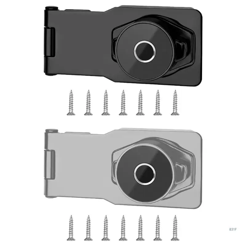 Robusts 5inch Keyed Hasp Lock easy installs Lockset Modern 5inch Fingerprints Lock for Enhances Security On Gate & Sheds