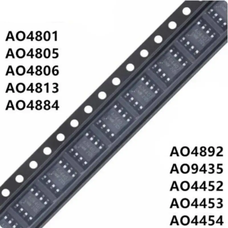 (10piece) AO4801 AO4801A AO4805 AO4806 AO4813 AO4884 AO4892 AO9435 AO4452 AO4453 AO4454 SOP-8 MOS FET Chipset IC