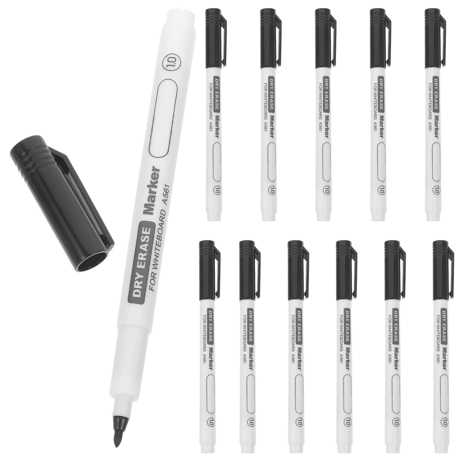 12pçs caneta de quadro branco grafite marcador para escrita de material escolar de plástico de escritório