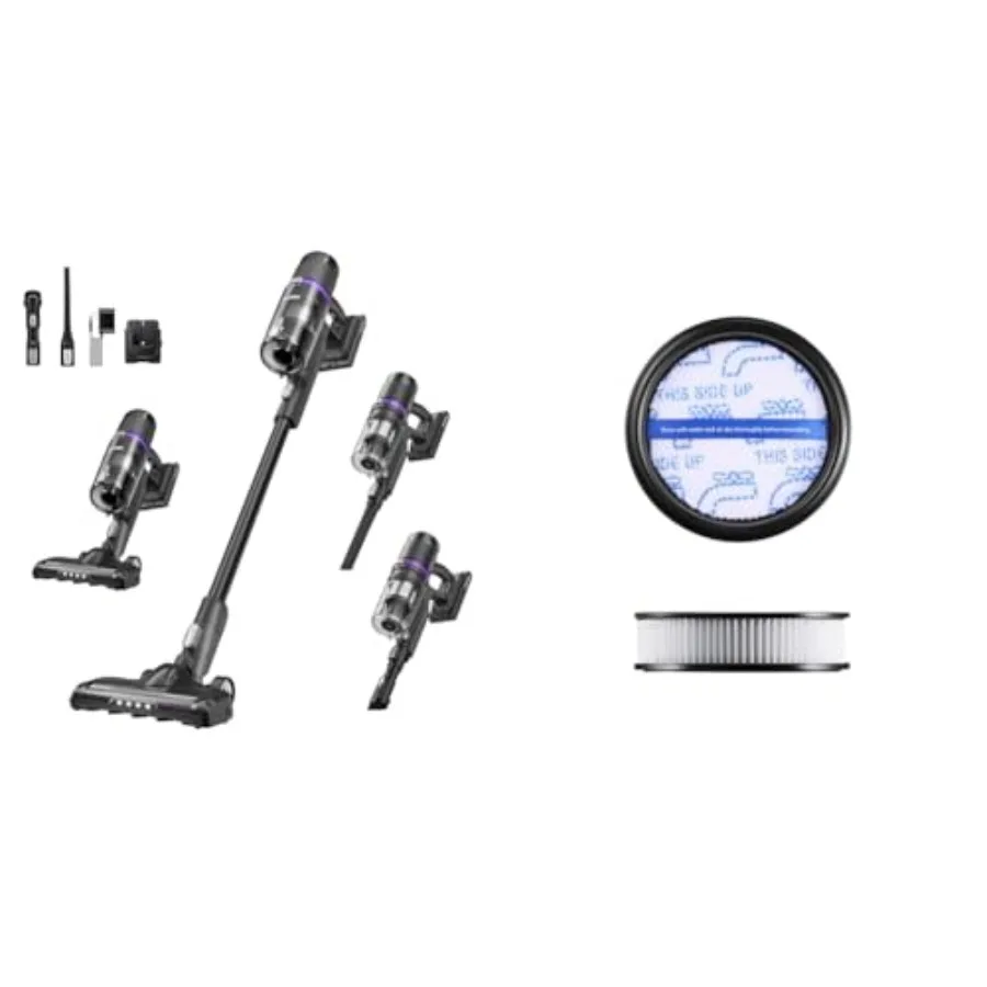 

Беспроводной пылесос-стик ReactiClean 410+ легкий, перезаряжаемый, для твердых полов и шерсти животных, с нетканым фильтрующим элементом