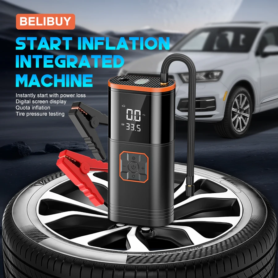 BELIBUY portable tire inflator tire inflator pump car tire inflator compressor air pump car air pump tyre inflator air pump