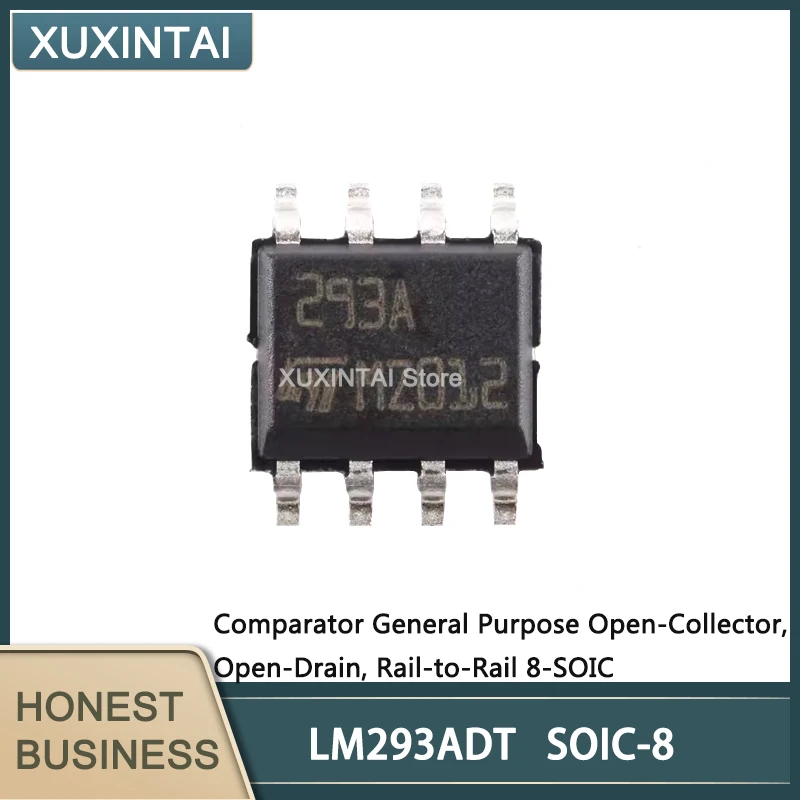 50Pcs/Lot New Original   LM293ADT LM393ADT   Comparator General Purpose Open-Collector, Open-Drain, Rail-to-Rail 8-SOIC