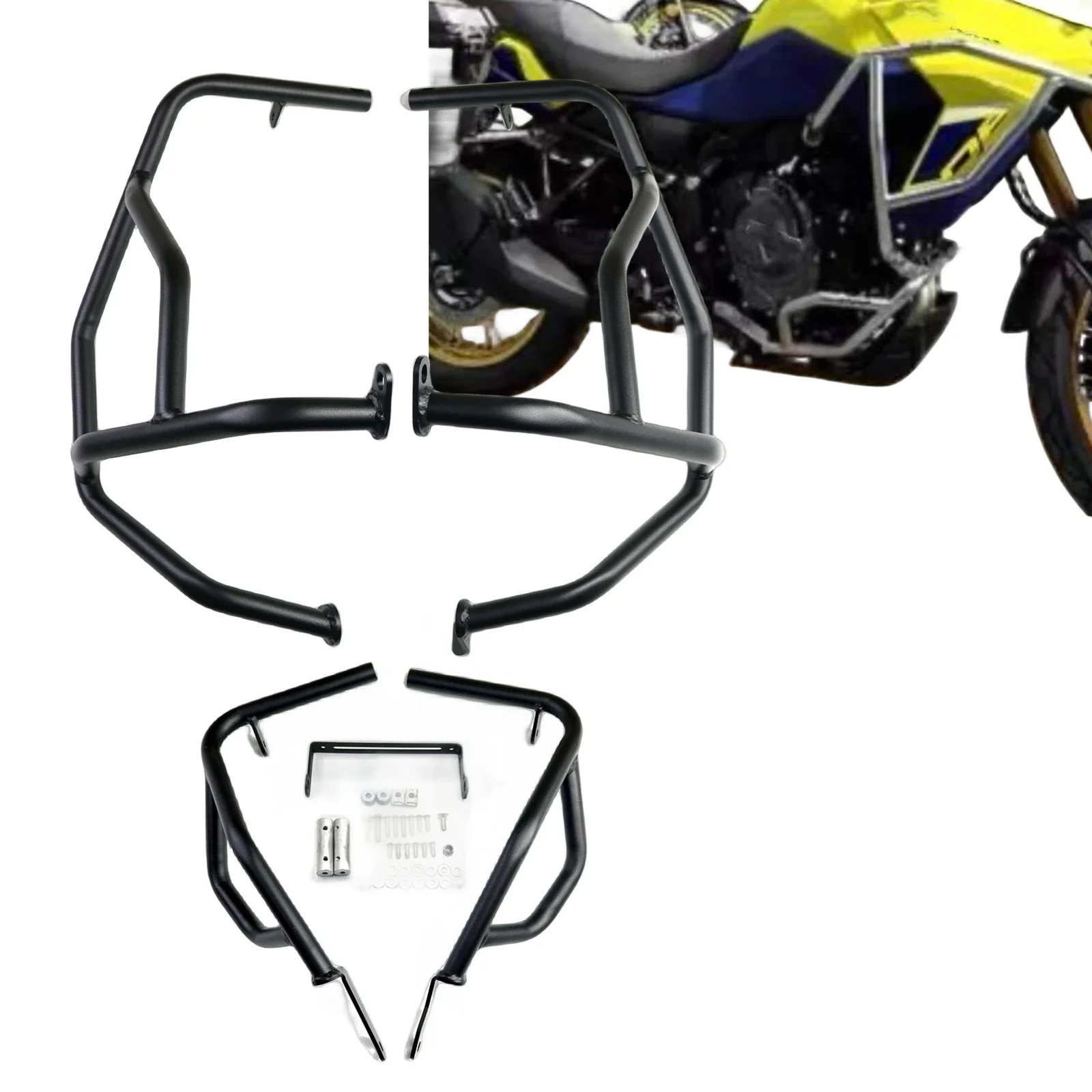 

Pop для Suzuki V-strom 800 DE 2023-2024, верхняя + нижняя защита двигателя мотоцикла, защита от ударов