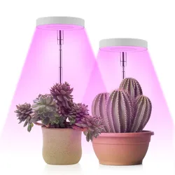 Luz LED de espectro completo para plantas de interior, lámpara de cultivo fitolamp regulable con enchufe y temporizador, altura ajustable