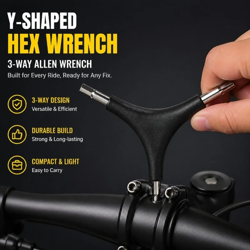 Bicycle Repair Tool Mountain Bike Multi-function Hex Wrench Y-Shaped 3-Way Allen Wrench