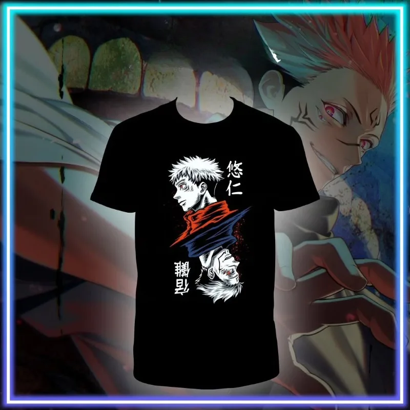 

Футболка с короткими рукавами Jujutsu Kaisen, мужская летняя футболка Fushiguro Megumi Gojo Satoru Tiger Stick Hisahi Surrounding Clothes T-shirt