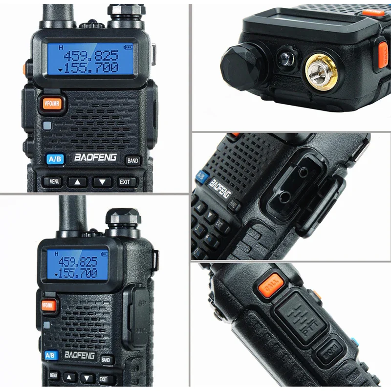 Baofeng-UV-5Rパワフルなウォーキートーキー、真のハイパワー、8ワット、長距離、10km、fm双方向ラジオ、cbポータブル、狩猟用グラデーション