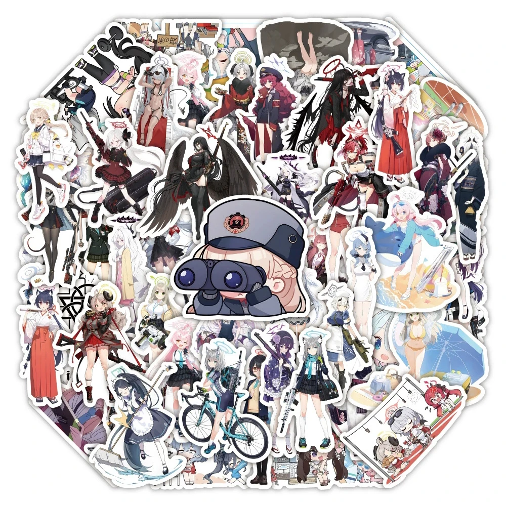 

10/30/50pcs Cute Anime Game Blue Archive Stickers Kawaii Girl Graffiti Decals DIY Phone Laptop Suitcase Cartoon Sticker Kid Toys
