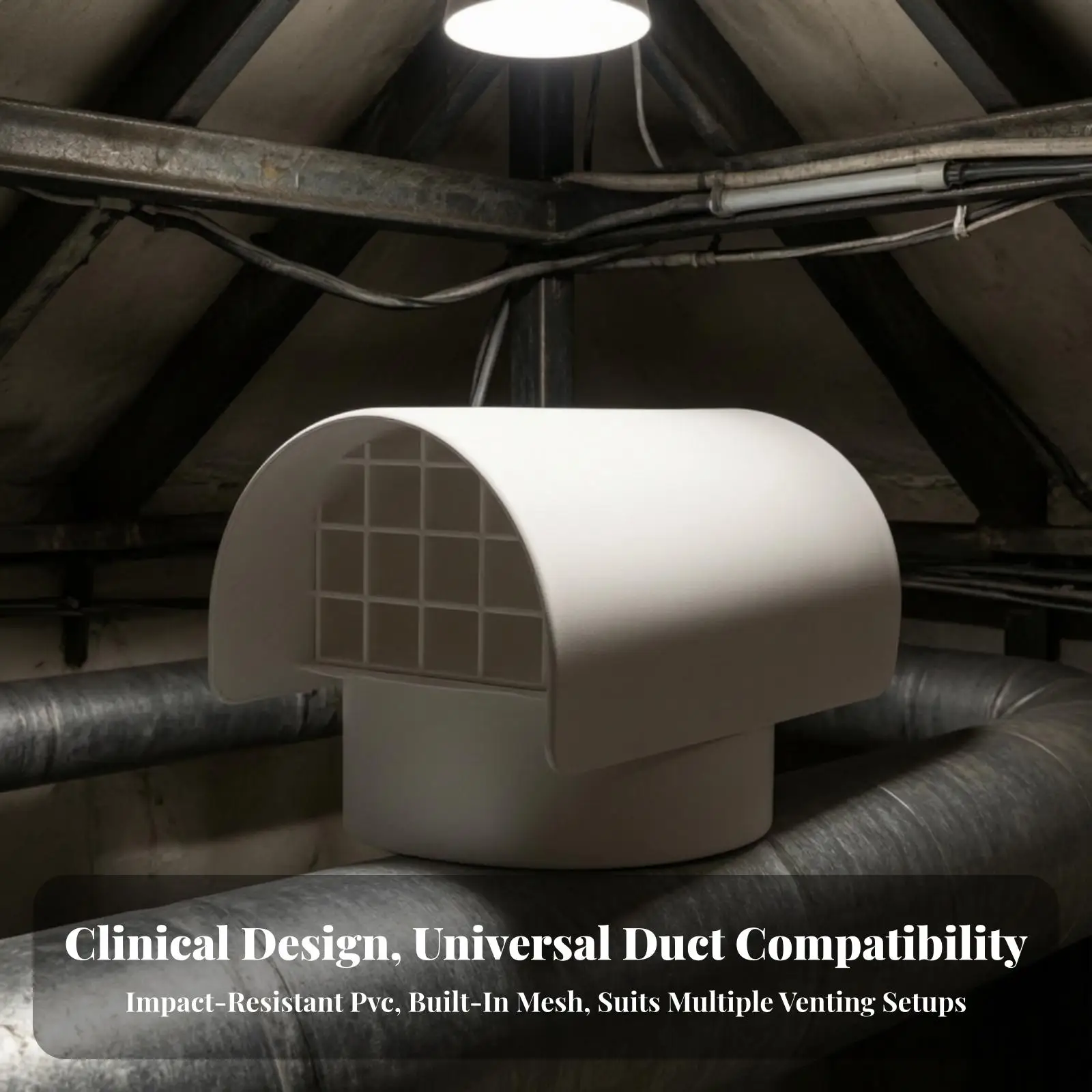 Durable White Vent Cap for 3 4 Inch Duct Exhaust Hood with Guard Grille for Residential Roof System Vent