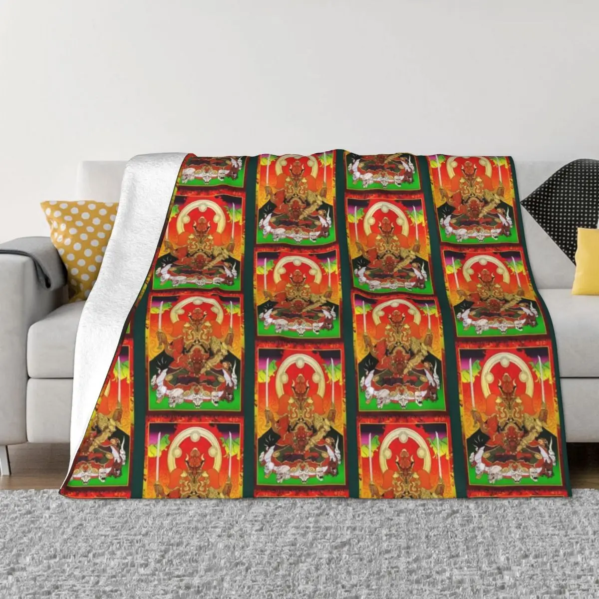 Yoshimitsu, Tekken and Soul Calibur, Buddhism Art Style Throw Blanket warm winter Plaid Blankets