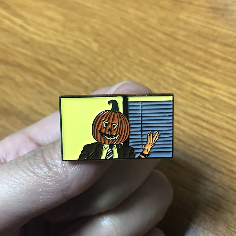 The Office Dwigt Schrute Enamel Pin Farms Beets kiss keep it simple stupid Brooch Enamel Pin