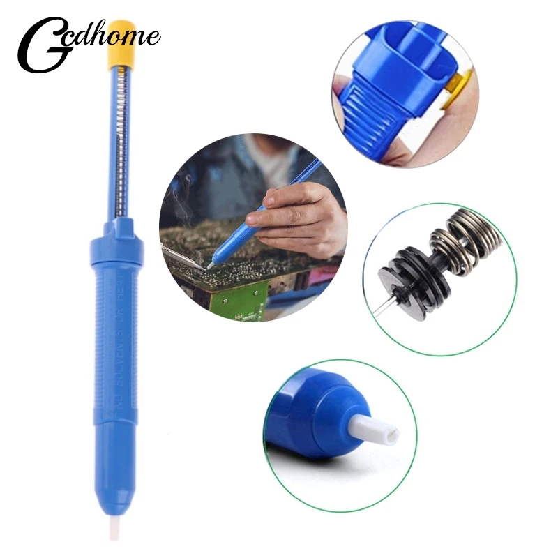 

Blue Anti-Skid Desoldering Pump Super Big Powerful Plastic Electronic Welding Solder Suction Sucker Vacuum Tin