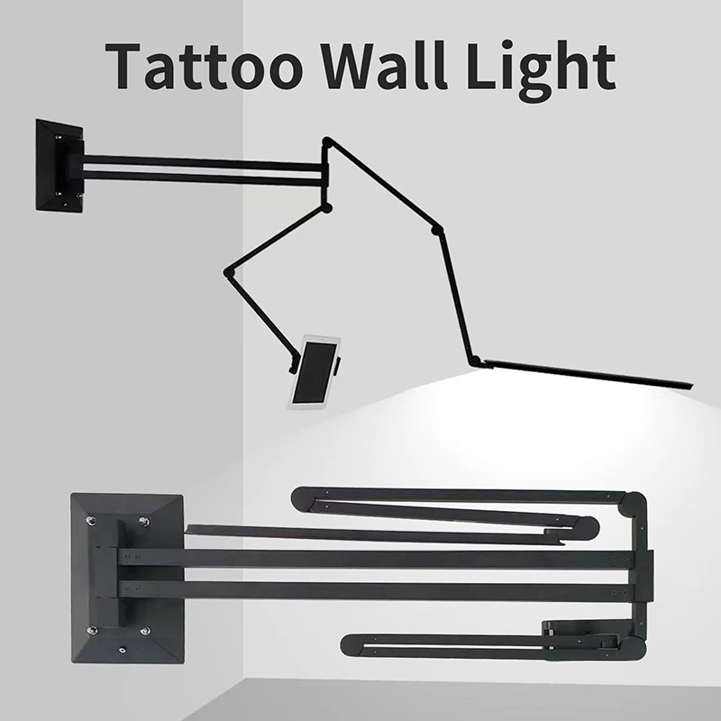 TAIDU Tattoo Adjustable Mounted Led Wall lamp with Tablet Holder wall lights Remote Control Led room light Tattoo Equipment