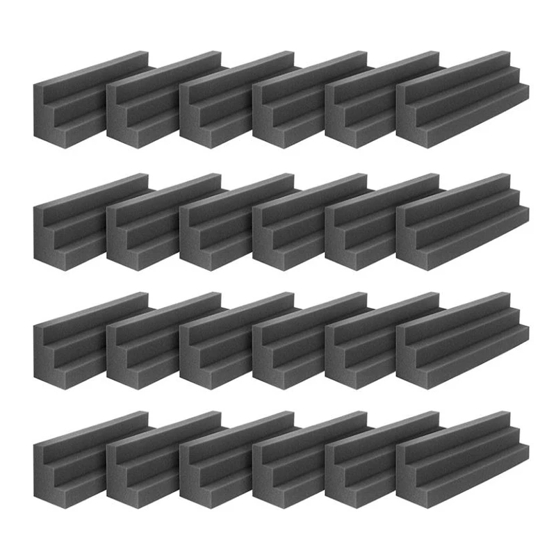 

SDDX3-24 Pcs Bass Traps Acoustic Foam Panels Sound Proof Padding,Studio